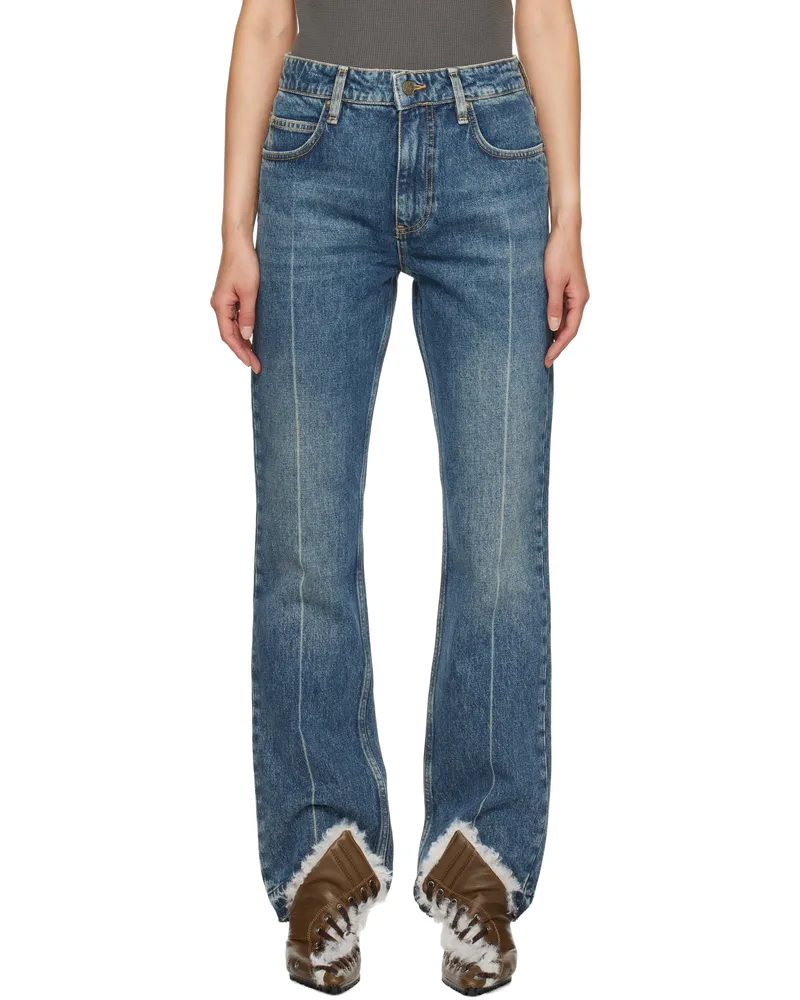 Guess Blue Vintage Light Washed Jeans Gcad