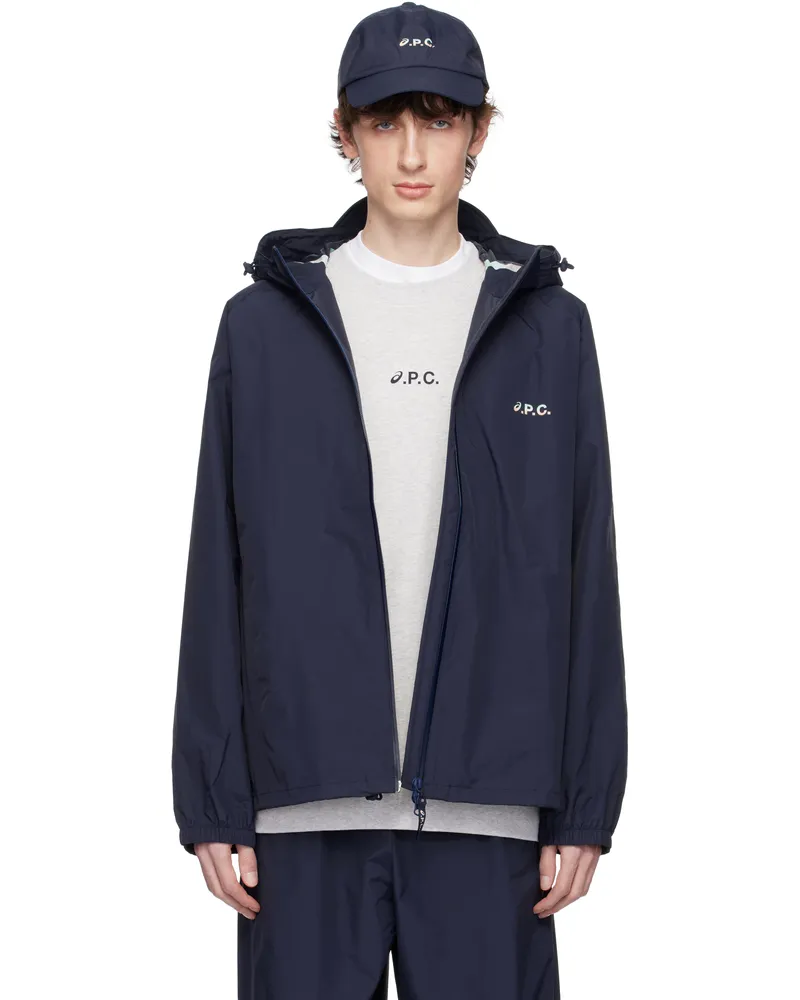 A.P.C. Navy ASICS Edition Meadow Jacket Iak