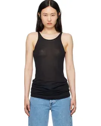 BITE Studios Black Transparent Tank Top Black