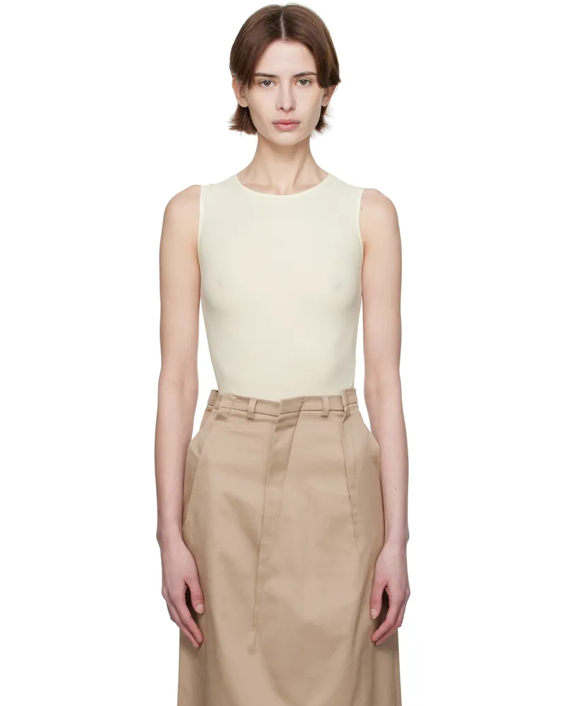 Maison Margiela Beige Lycra Jersey Bodysuit 102