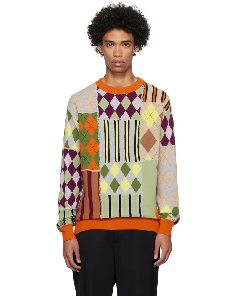 Moschino Multicolor Patchwork Sweater A0888