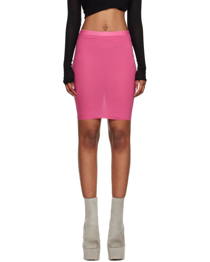 Rick Owens Pink Tube Miniskirt 13