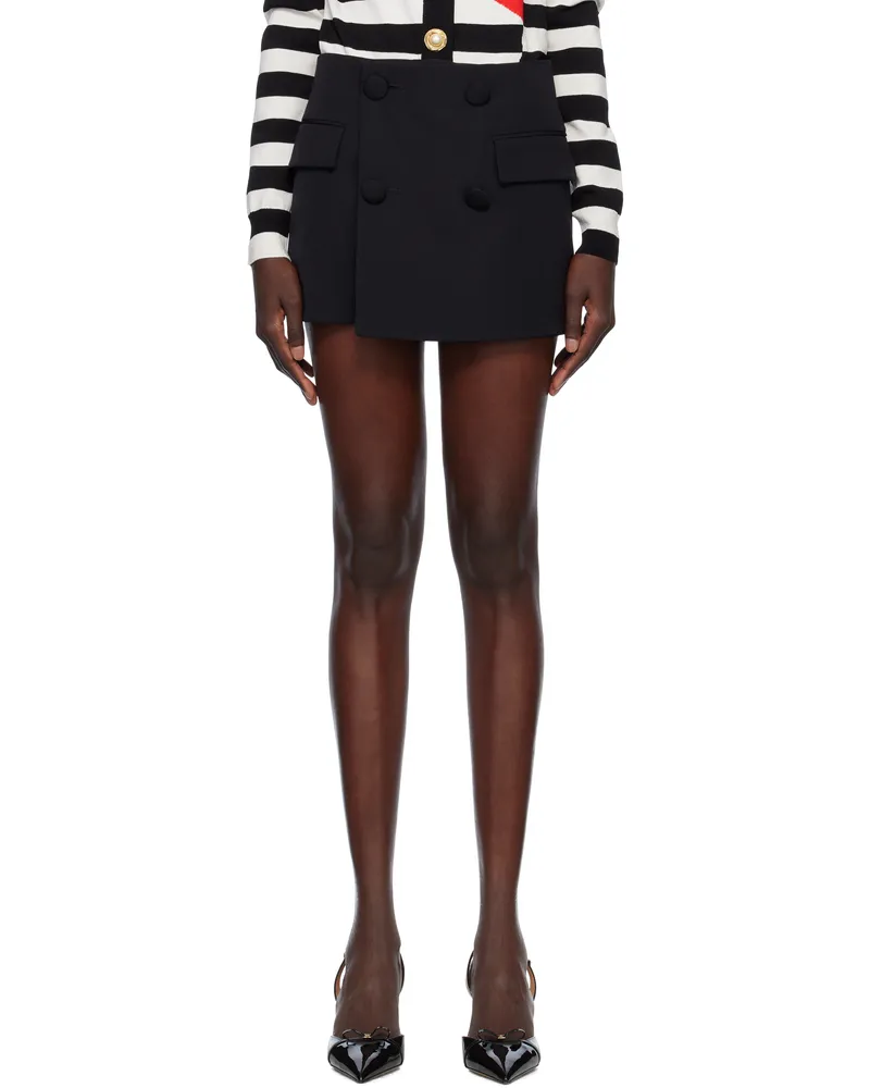 Balmain Black Buttoned 4 Pockets GDP Skort 0pa
