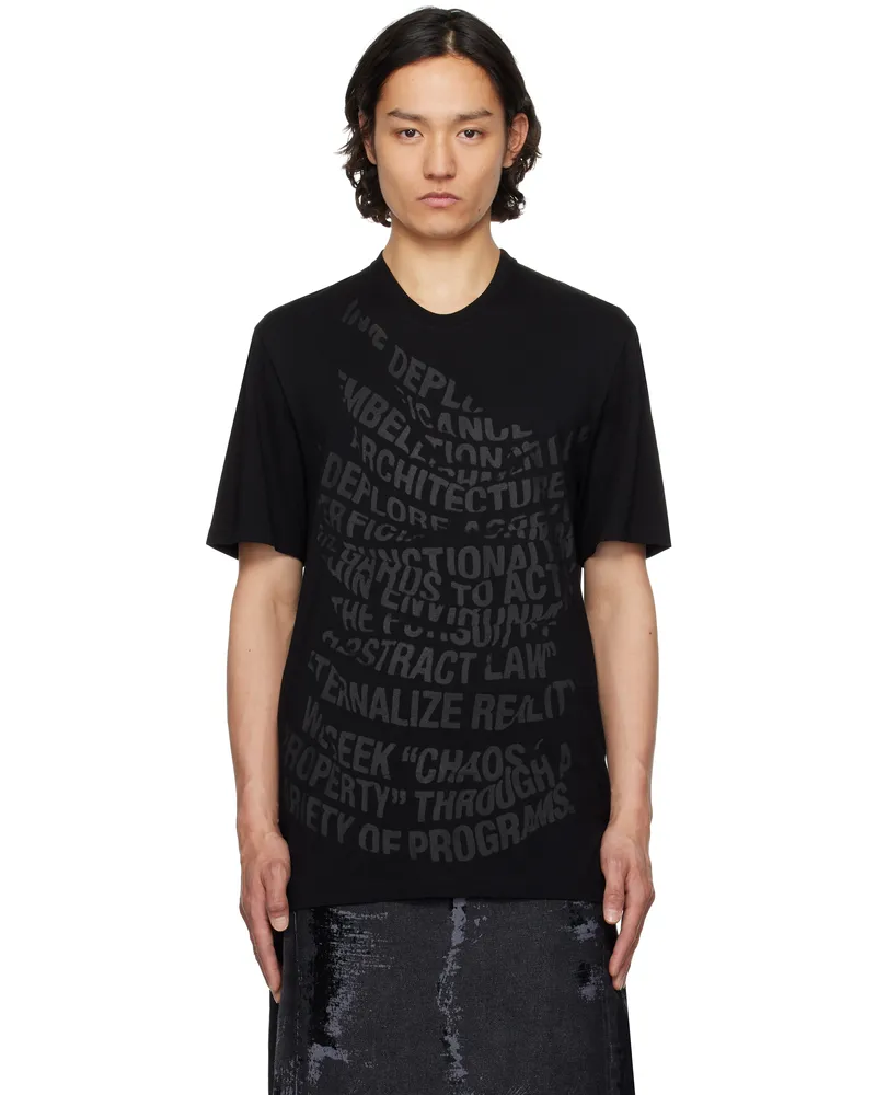 Julius Black Manifest Graphic T-shirt Black