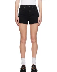 ksubi Black Rise N Hi Denim Shorts Black