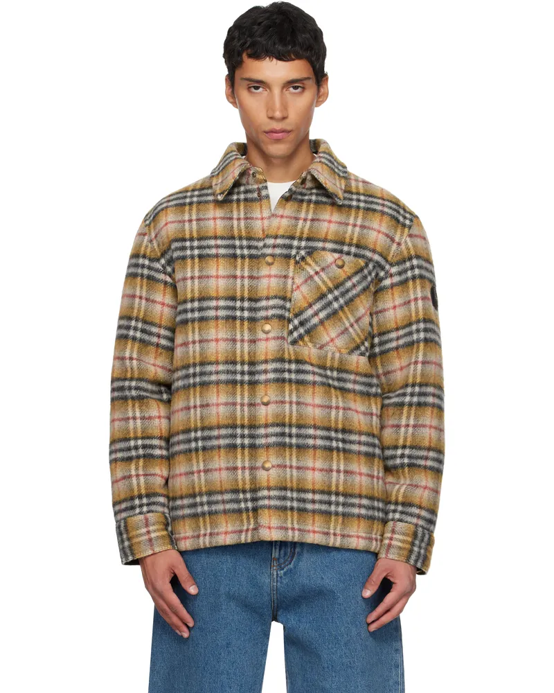Burberry Beige Check Insulated Jacket Beige