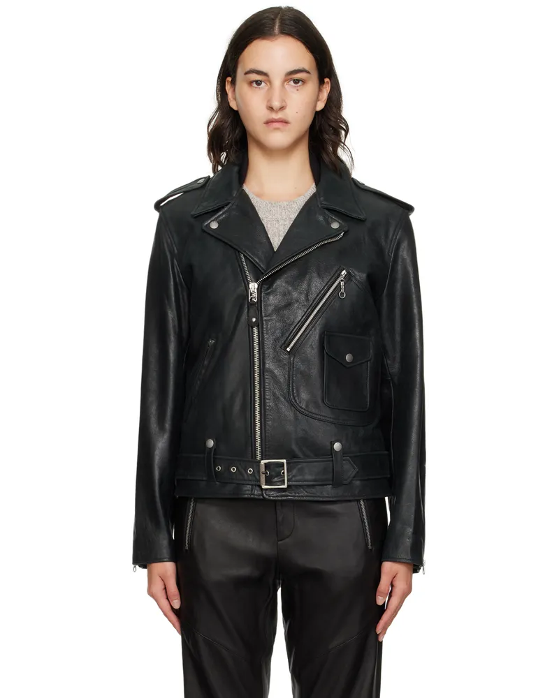 Rag & Bone Black Dallas Leather Jacket Black