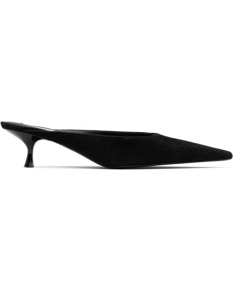Victoria Beckham Black Sloan Suede Mules Black