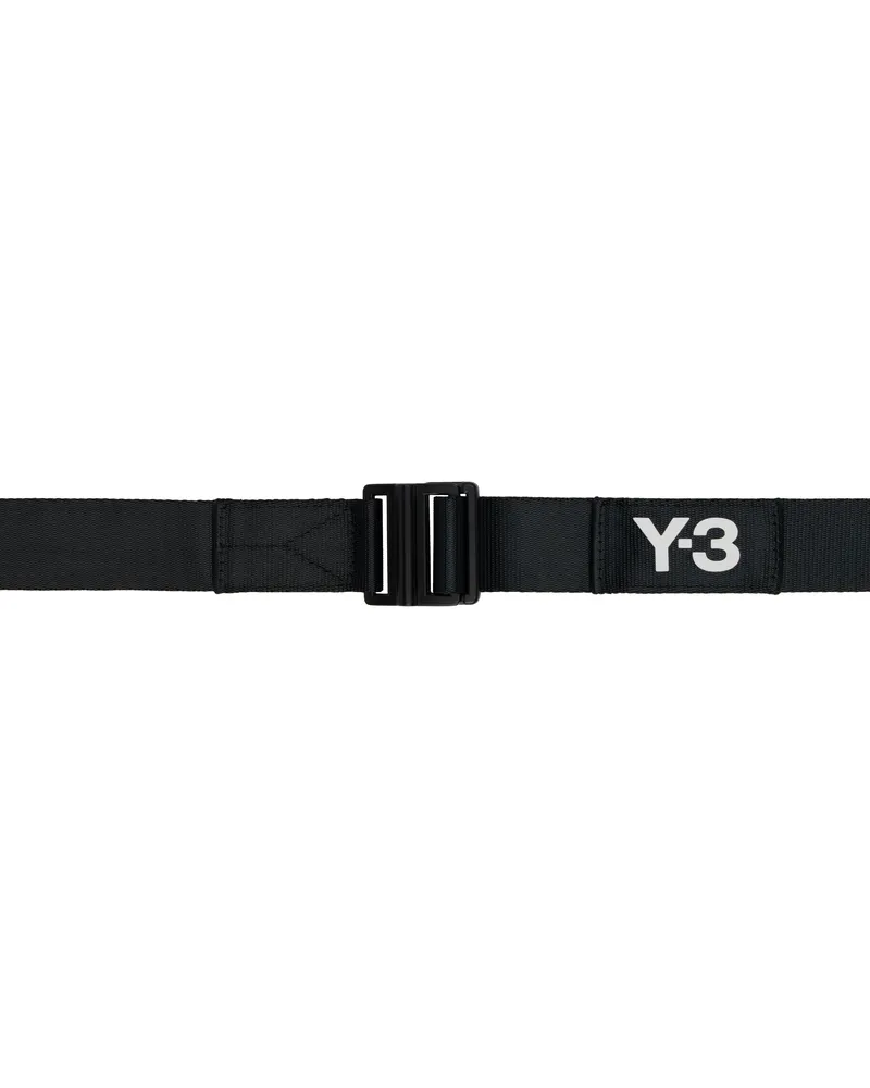 Y-3 Black Classic Logo Belt Black
