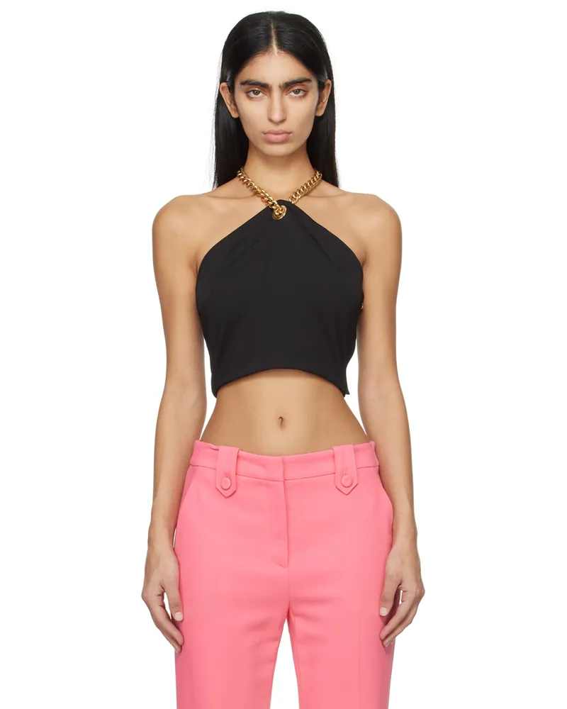 Moschino Black Chain & Heart Tank Top A0555