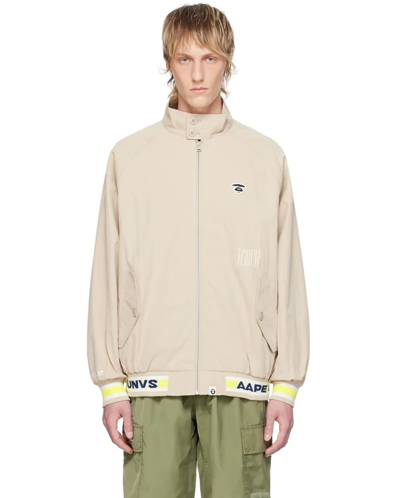 AAPE by A Bathing Ape Beige Lightweight Bomber Jacket Bge
