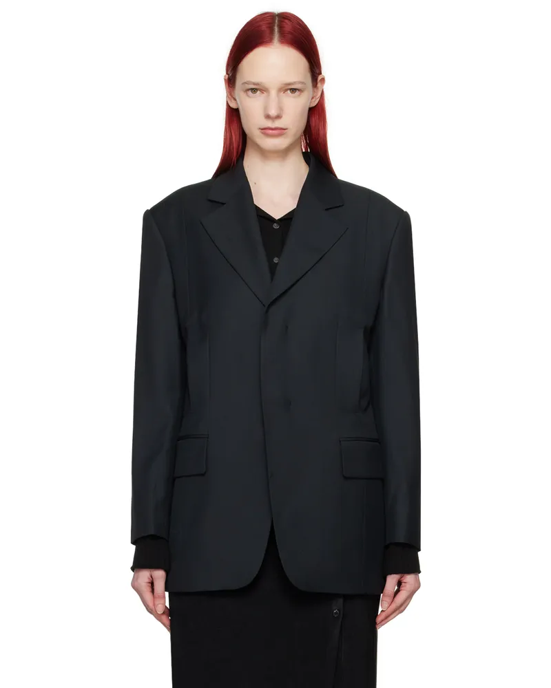 Youth Black Oversized Blazer Black