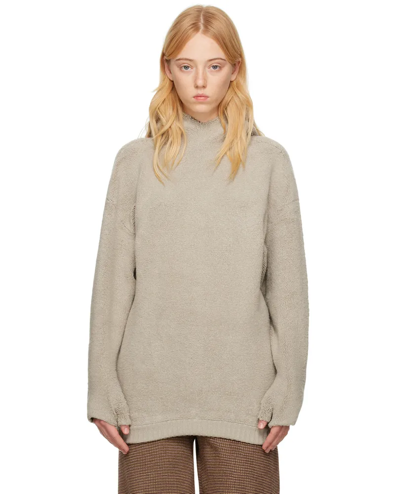 Isa Boulder Gray Towel Hoodie Oatmeal