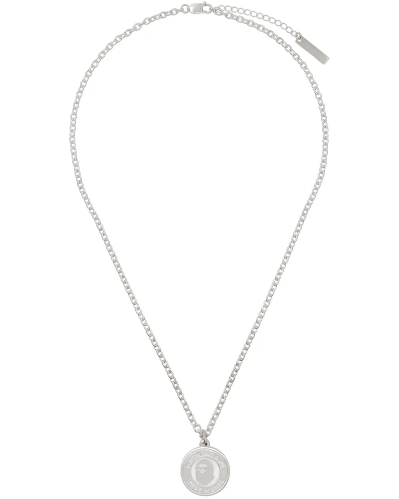 BAPE Silver Busy Works Necklace Silver