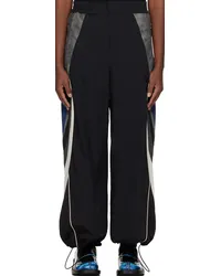 Adererror Gray Paneled Track Pants Noir