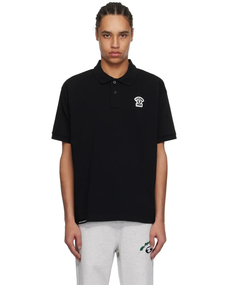 AAPE by A Bathing Ape Black 'AAPE' Main Polo Bkx