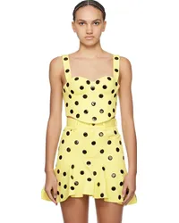 Area Yellow Polka Dot Top Cream