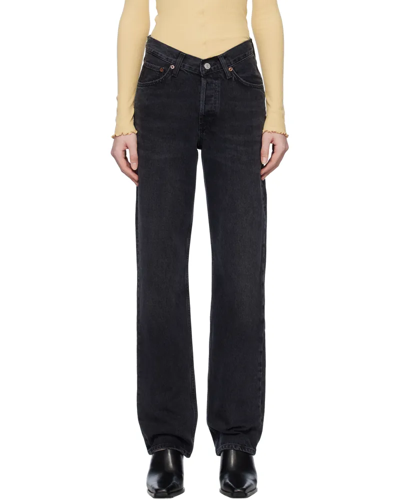 AGOLDE Black V-Waist Kelly Jeans Decibel