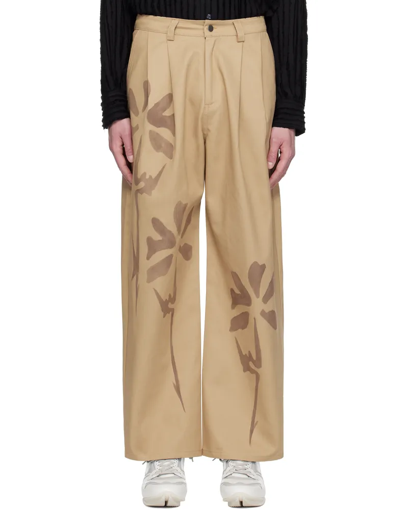 Collina Strada Beige Catchfly Trousers Sand