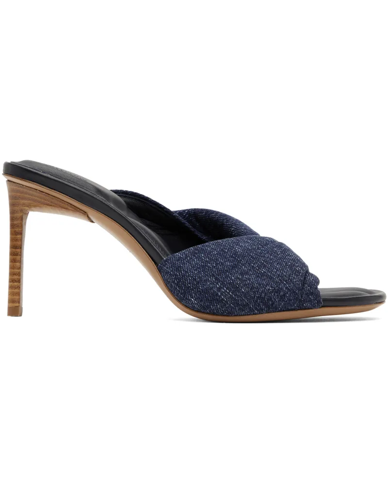 Jacquemus Blue Le Raphia 'Les Mules Bagnu' Heeled Sandals 300