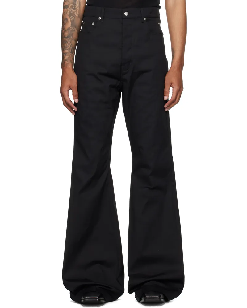 Rick Owens Black Concordians Bolan Bootcut Trousers 09