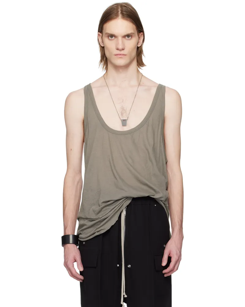 Rick Owens Gray Hollywood Lo Cut Tank Top 34