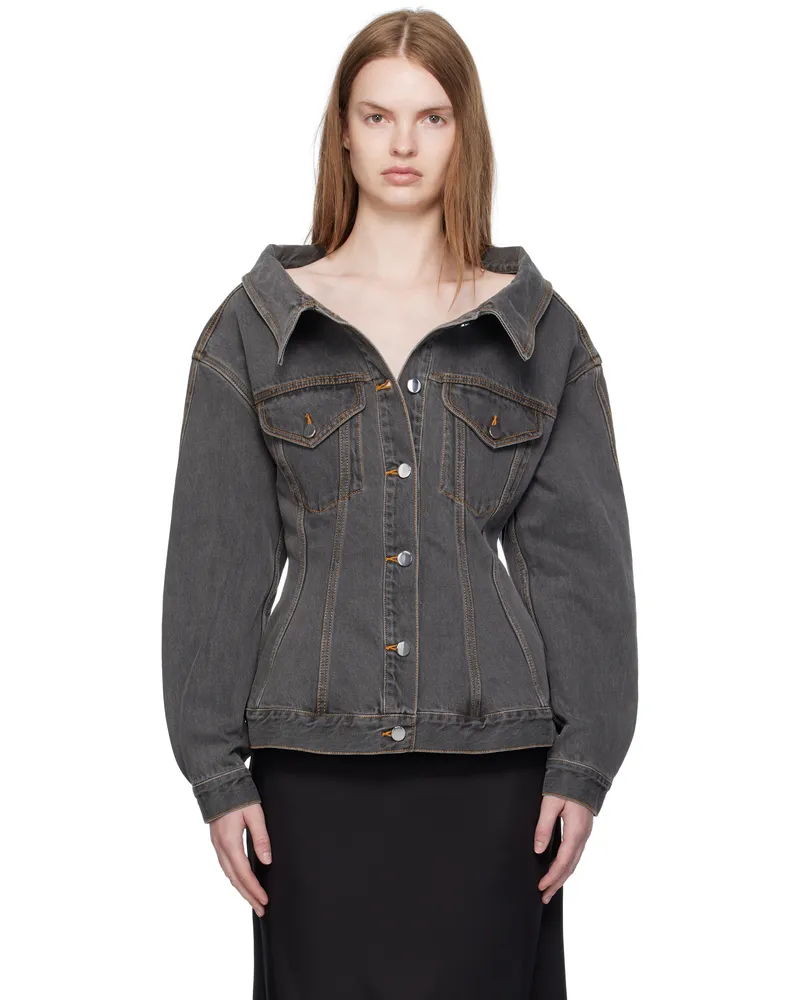 Paris Georgia Gray Jemimah Denim Jacket Charcoal