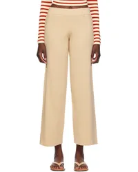 STAUD Beige Jet Set Lounge Pants Caml