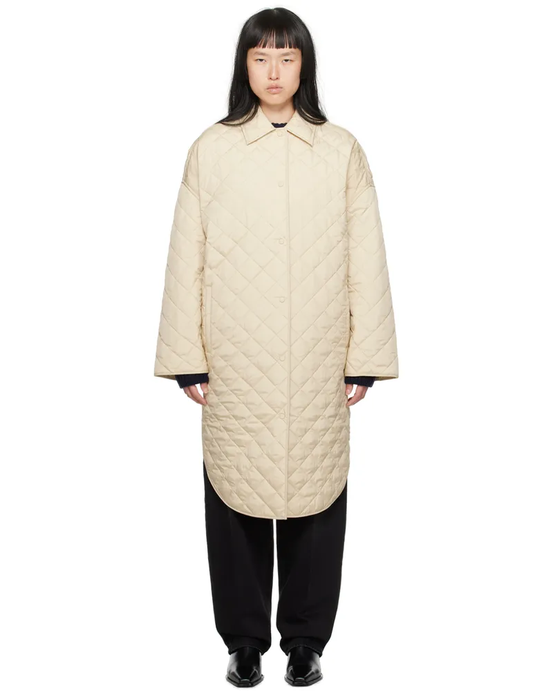 Totême Beige Quilted Coat 009