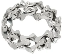 Silver Arabesque Chain Ring