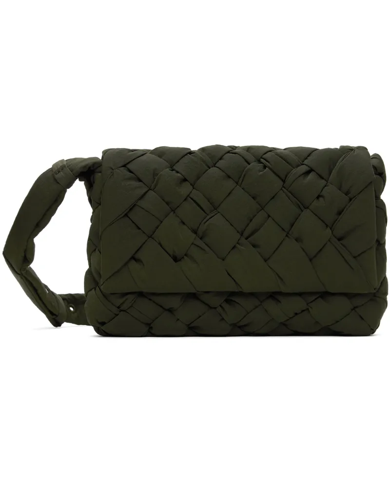 Bottega Veneta Khaki Small Rumple Bag 3203
