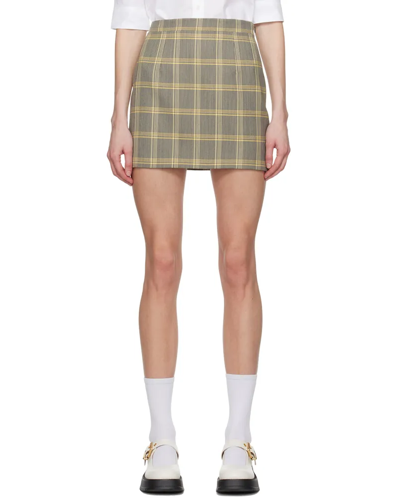 Marni Yellow Check Miniskirt Chy20