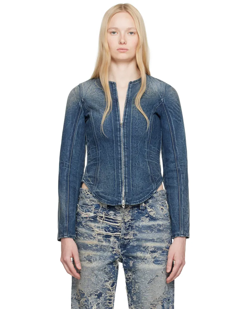 Diesel Navy De-Gary-Fsg Denim Jacket 01