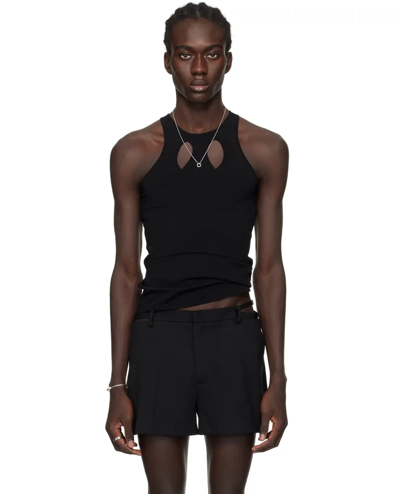 Dion Lee Black Mobius Loop Tank Top Black