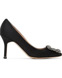 Manolo Blahnik Black Hangisi 90 Pumps Black