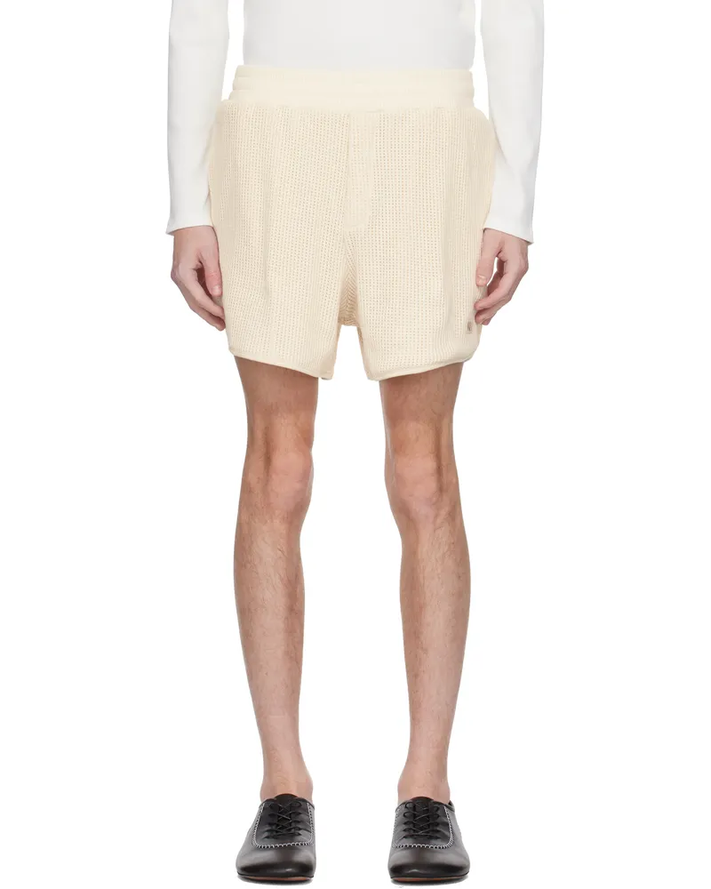 Wales Bonner Off-White Song Jersey Shorts Ivory