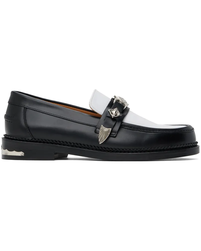 Toga SSENSE Exclusive White & Black Loafers Black