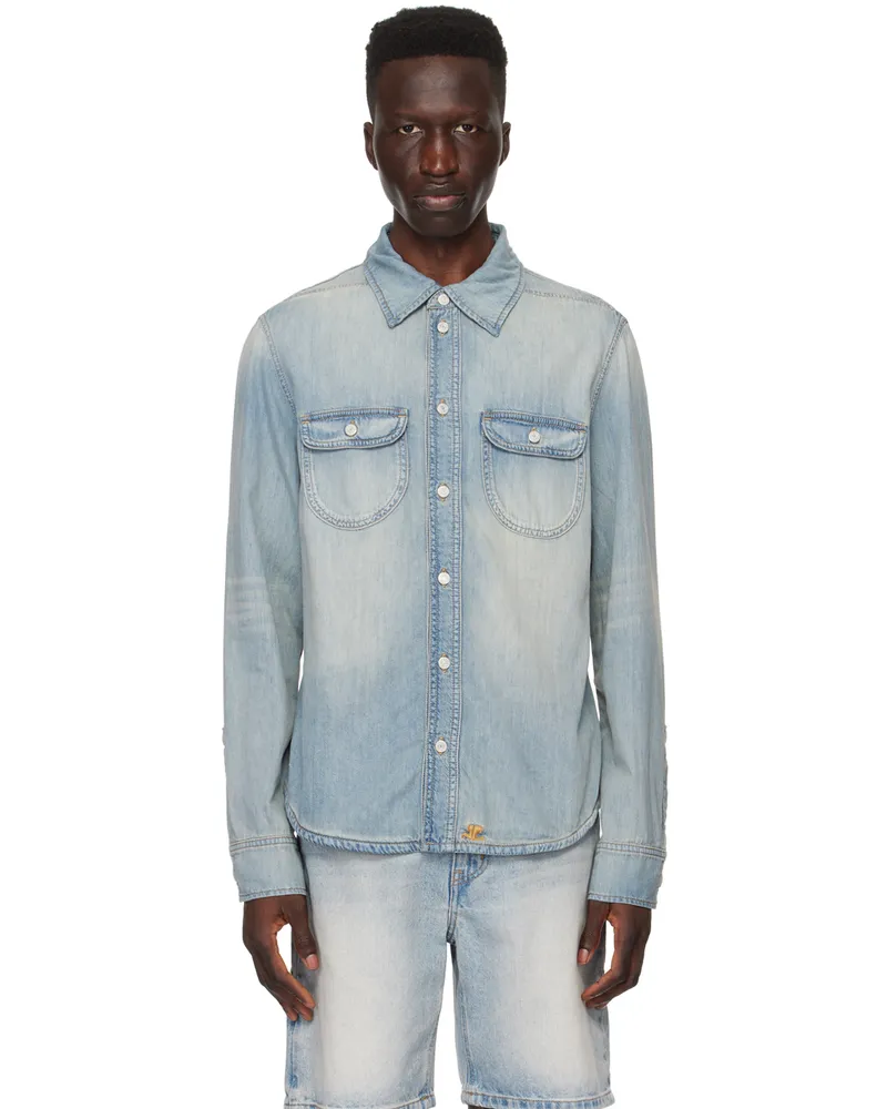 Courrèges Blue Western Denim Shirt 7011