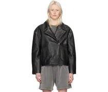Black Padded Leather Jacket