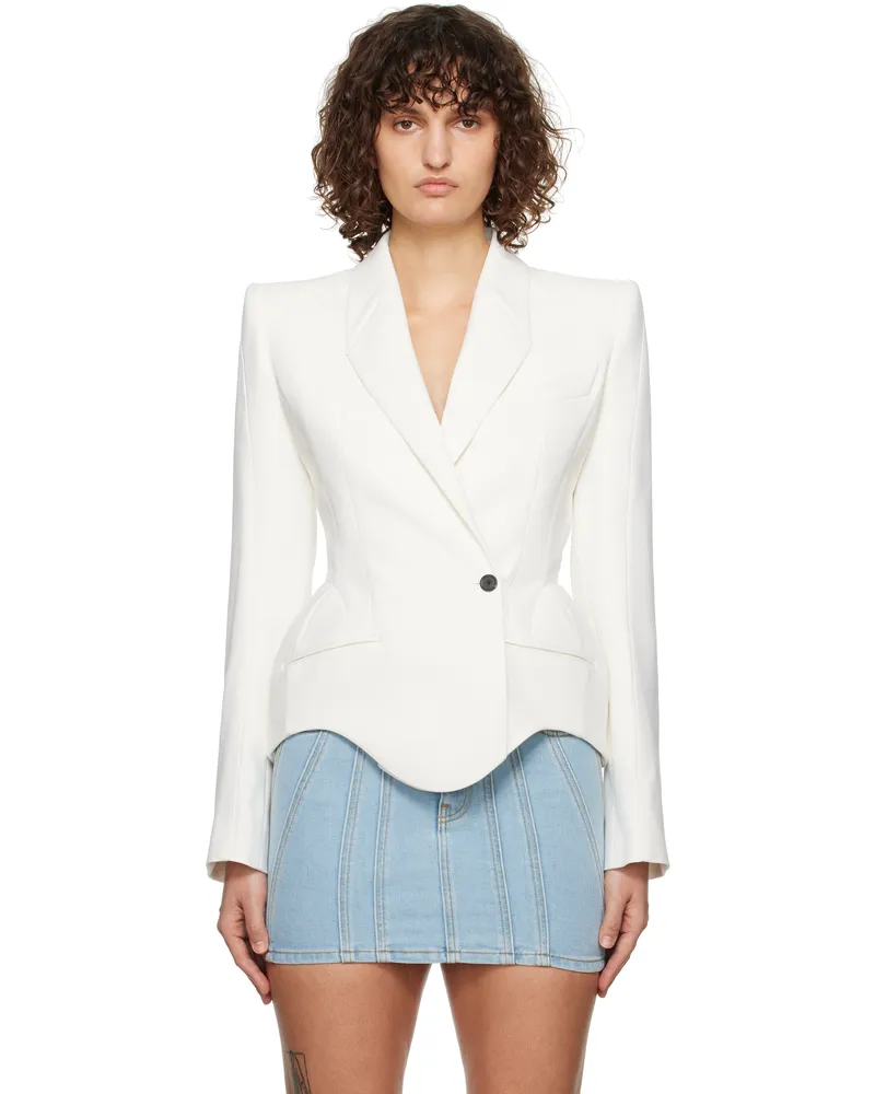 Thierry Mugler White Signature Blazer 1014