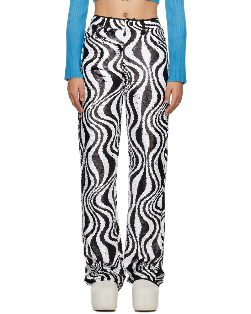 Simon Miller Black & White Tic Tic Trousers Zebra