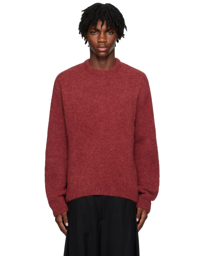 Wooyoungmi Red Crewneck Sweater Mud