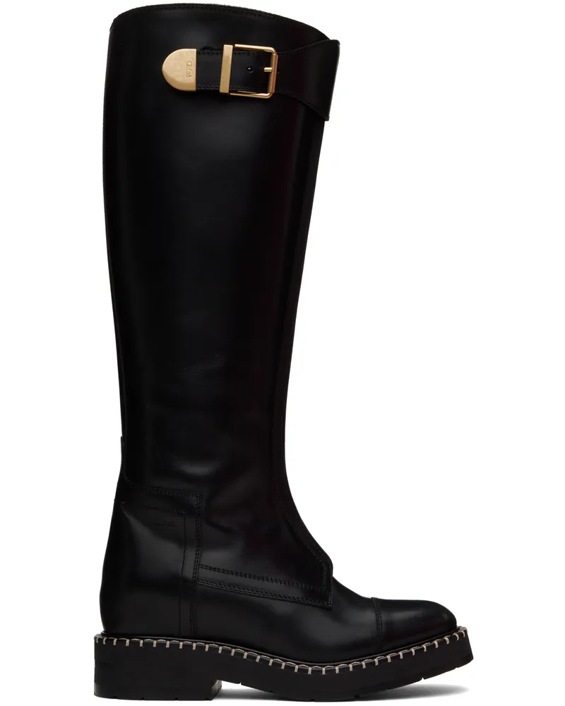 Chloé Black Noua High Boots 001