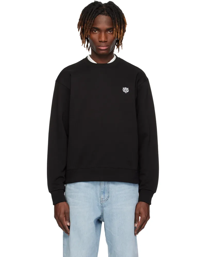 Kenzo Black Kenzo Paris 'KENZO Happy Tiger' Embroidered Sweatshirt Black