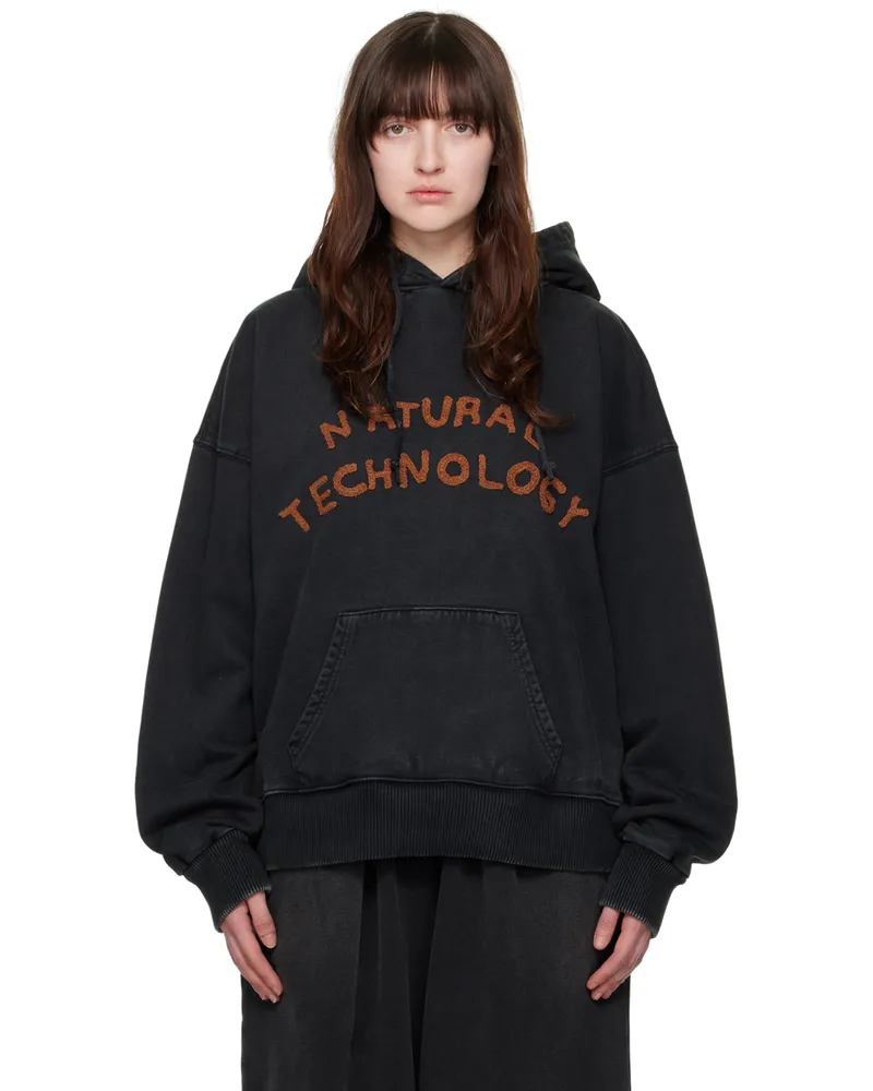 STORY mfg. Black Geo Hoodie Faded