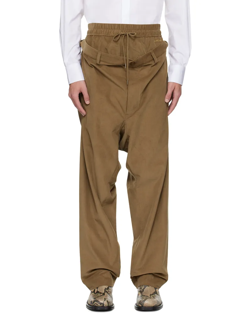 Vivienne Westwood Brown Builder Trousers Aw25-tobacco