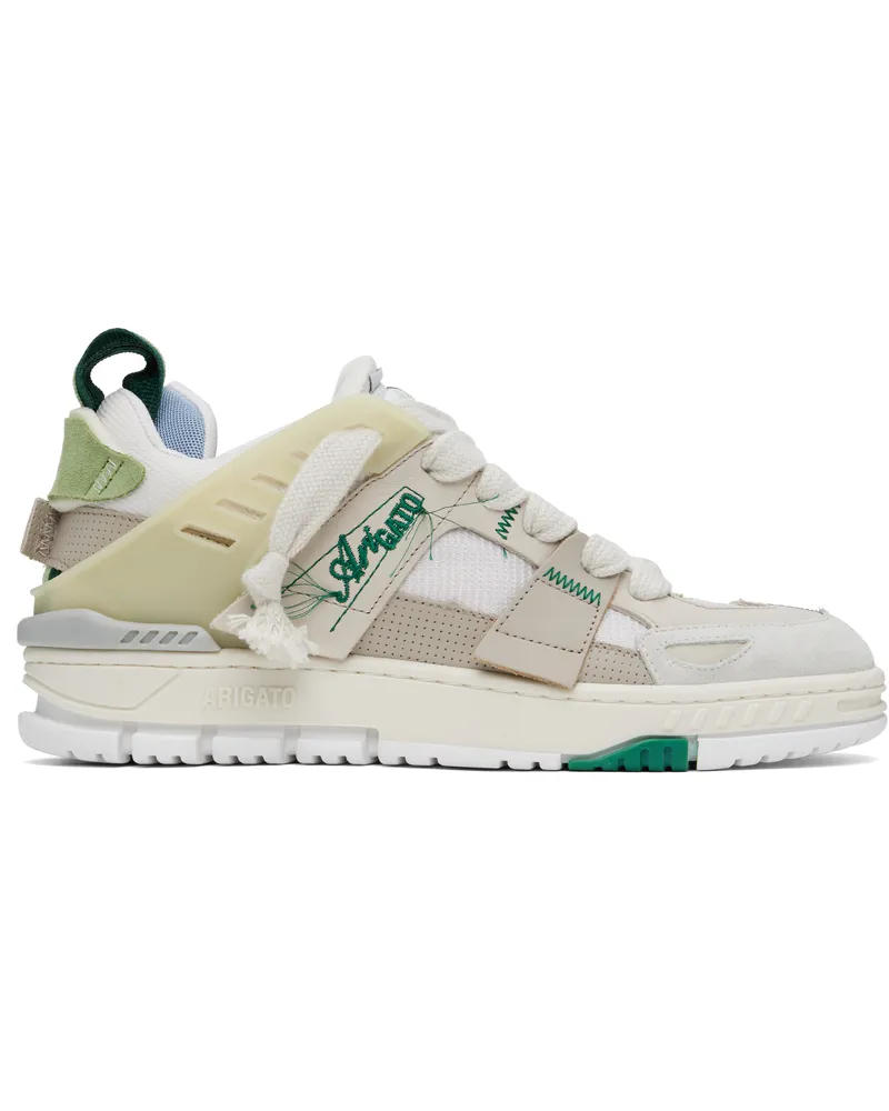 Axel Arigato Beige & Green Area Patchwork Sneakers Dk