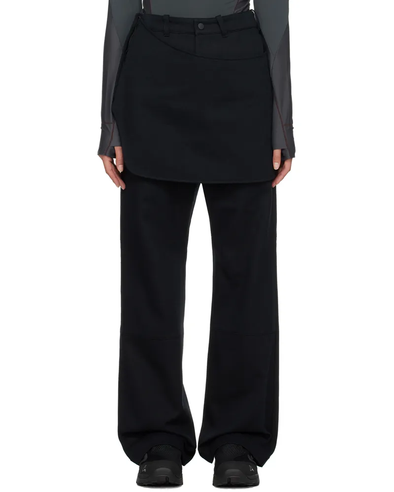 Hyein Seo Black Flap Trousers Black