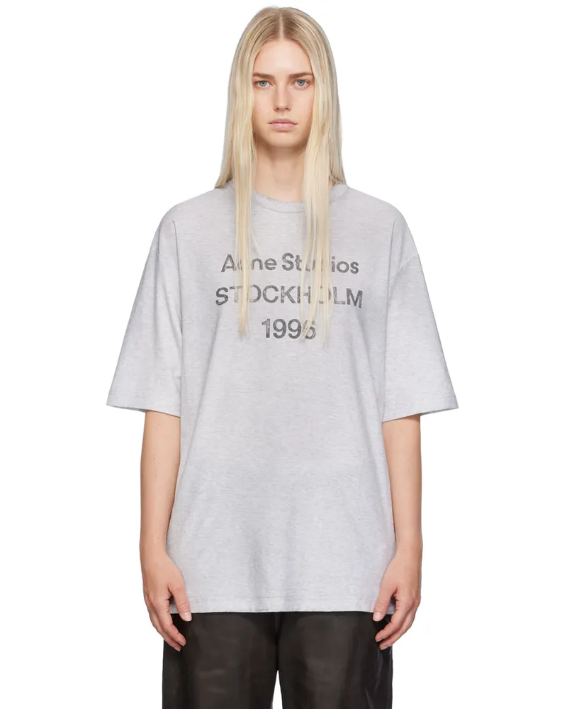 Acne Studios Gray Printed T-Shirt 92h