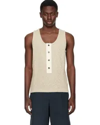 Bottega Veneta Beige Button Tank Top Beige